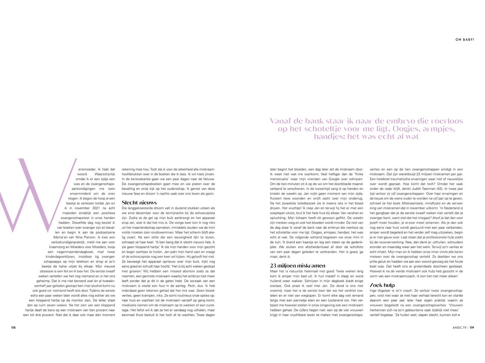 interview met Inge vogelaar in magazine &C blz2